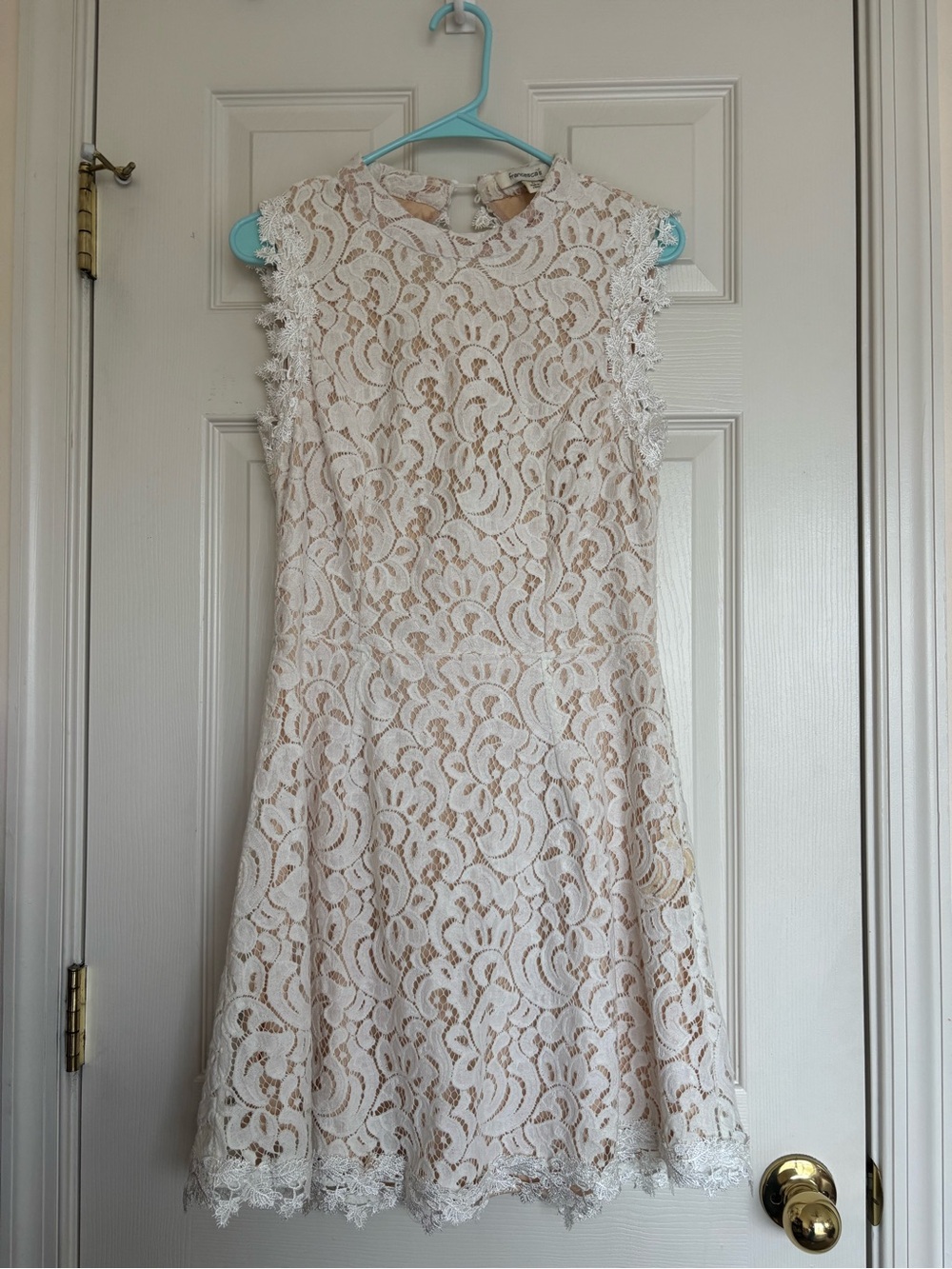 Francesca's Collections White Lace Mini Dress